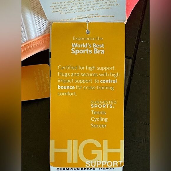 NWT! Champion, Full-Coverage, High-Support Sports Bra. Size 34B. - Picture 7 of 7